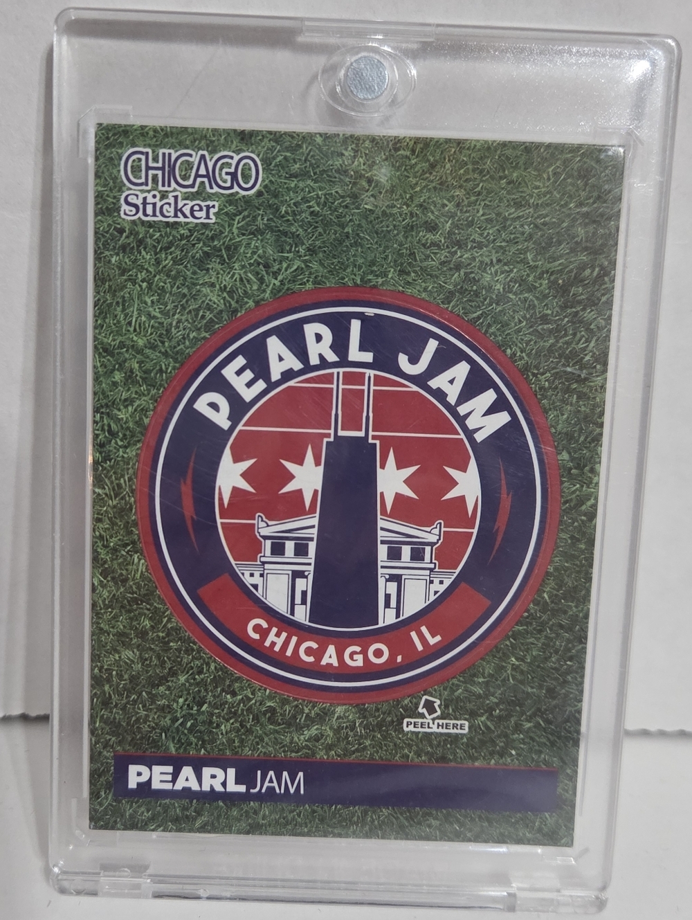 Pearl Jam Card Sticker Chicago IL 2018 AWAY Show Vedder Wrigley Field Cubs in Ca